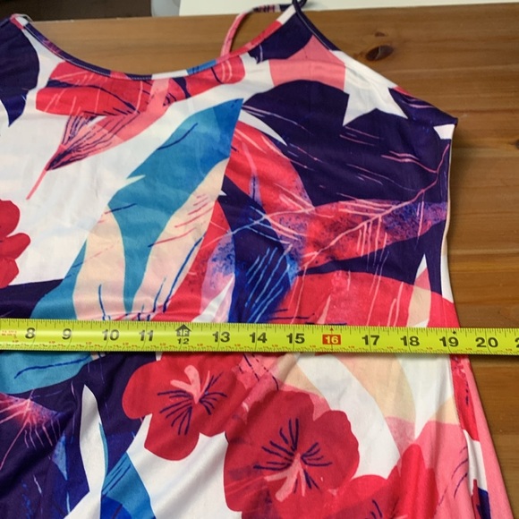 Unbranded long summer dress with stretch. Beautiful floral  colors. - Picture 7 of 8